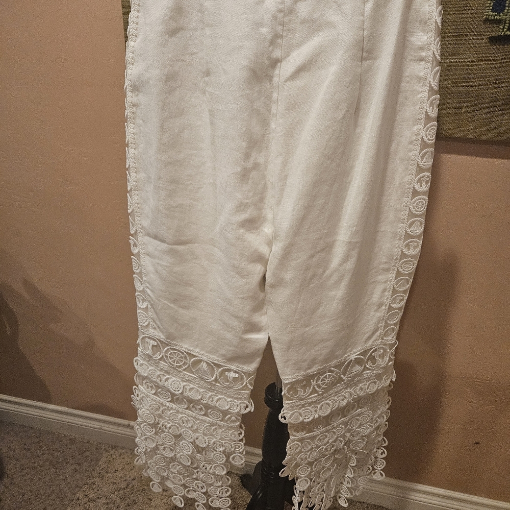 ZIMMERMAN Nautical White Linen Pants - Picture 11 of 17